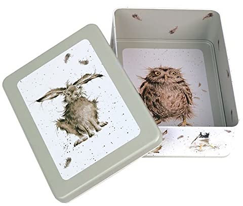 Wrendale Designs by Hannah Dale - Country Animal Green Storage Tin - 160mm x 220mm x 85mm