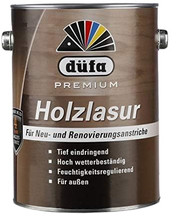 düfa Premium Holzlasur KIEFER 2,5L Holzbeschichtung Schutzanstrich Dünnschichtlasur │ für Holzelemente im Außenbereich