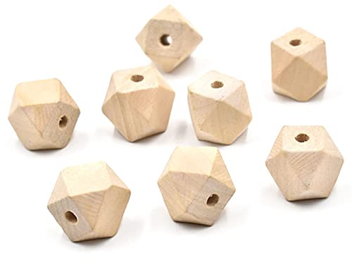 DAHI holzperlen Durchmesser 14mm -holz perle Bastelperlen mit 4 mm Loch für DIY Schmuck Zubehör (C)