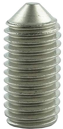Eisenwaren2000 | M10 x 45 mm Gewindestift mit Innensechskant und Spitze (10 Stück) - Madenschrauben DIN 914 - ISO 4027 - Gewindeschrauben - Edelstahl A2 V2A - rostfrei