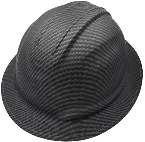 Bullhead Safety HH-F1-C - - Matte Black Graphite Unvented Full Brim Style Hard Hat with Six-Point Ratchet Suspension