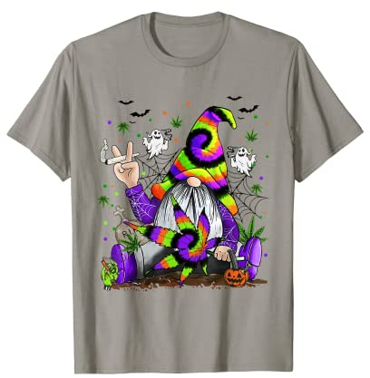 Nain de cannabis pour Halloween, teinture par nouage, marijuana T-Shirt
