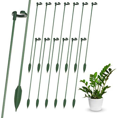 Pflanzenstütze Zimmerpflanzen 15er Set 27 cm Pflanzenstützstab Pflanzenunterstützung für Topfpflanzen Schützen Pflanzen vor Neigung für Orchideen, Kräuter und kleine Topfpflanzen - stabile Rankhilfe