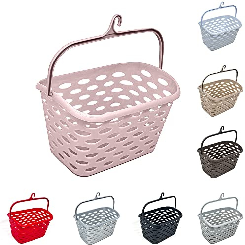 Peg Basket with Hanging Hook, Carry Handle for Washing Line Laundry
