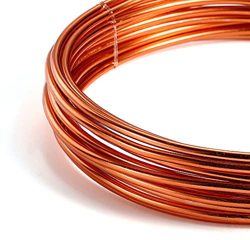 Metalldraht 0,6–3 mm anadisierter runder Aluminiumdraht, 2–10 Meter, vielseitiger lackierter Aluminium-Metalldraht for DIY-Schmuckherstellungszubehör(Rose Gold,0.8mm x 10Meters)
