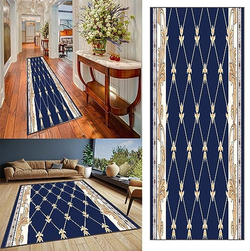 LIJIAO Teppich Läufer Fußmatte 50 x 200 cm rutschfest Waschbar Badezimmer Teppiche Modern Teppichläufer Erhältlich in vielen Größen für Flur & Wohnraum, G