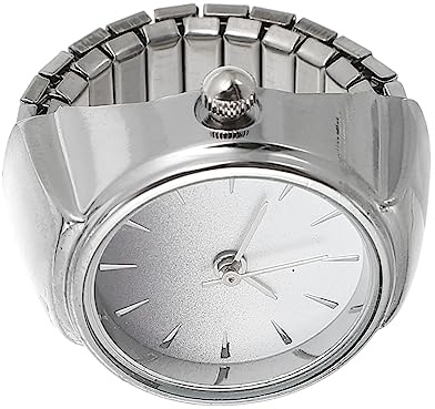 SAFIGLE Ringuhr Runde Fingeruhr Modische Quarzuhr Lässige Fingeruhr Fingeruhren Quarz Fingeruhr Festival Ring Quarzuhr Modische Fingeruhr