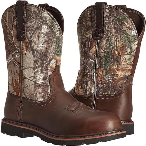 LNNLOO Stivali Da Equitazione Con Punta Tonda (38-48), Stivali Da Cowboy Western, Ricamo + Pull-on, Tubo Centrale + Traspirante, Suola in Gomma/Pelle Artificiale, Per La Primavera/inverno,44,B