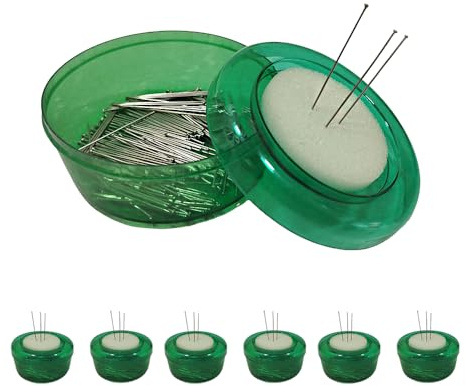 Låda med systift, 260 st, professionella stift, stift i rostfritt stål, skräddarstift, fina stift, nålar för sömnad och hantverk, (6)