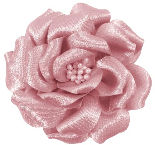 Mecool Rose Hair Clip Party Hochzeit Brosche Corsage Haar Kopf Clip Kopfschmuck Blume Haar Pin Rose Haar Barrette Zubehör für Frauen Mädchen-Rosa