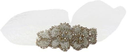 IWOWHERO Headdress Maille Vintage Avec Décor Diamant Accessoire Élégant Pour Festivals Et Événements Spéciaux Blanc
