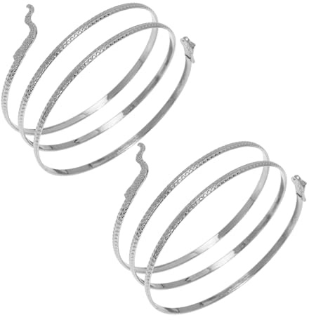 CALLARON 2piezas Pulsera Serpiente Mujer Brazalete Joyería Ajustable Superior Del Brazo