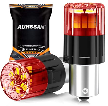 1156 Bombilla LED, 500% Super Brillante Rojo 1141 1003 7506 BA15S P21W LED 2835 18SMD para la Bombillas de Señal de Giro, Luces de Aparcamiento, Luz de Cola/Freno, Faros Antiniebla Traseras (2Piezas)