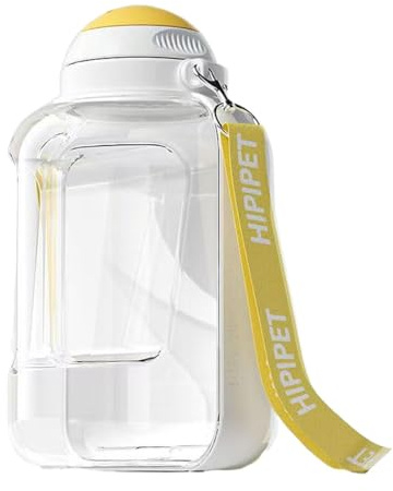 AHYBE Bouteille d'eau Portable pour Chien 1L Gros Pliable Gourde Chien Voyage Antibactérienne De Qualité Alimentaire pour Chat, Eau Potable pour Animal De Compagnie en Plein Air(White,1500ml)
