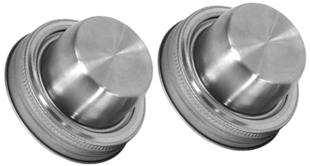 FONDOTIN 2pcs Cocktail Shaker Lid Mason Jar Shaker Lids Mason Jars Wide Mouth Covers for Stainless Steel 304