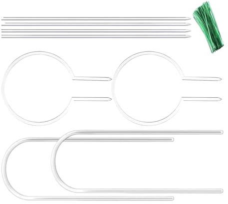 Planta acrílica Enrejado - Soporte decorativo claro | Ramas transparentes de plantas con bandas de torsión para hiedra, verduras y flores. Perfecto para plantas en macetas, escalada de vides y hogar