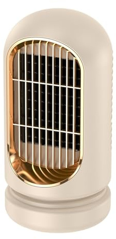 Riscaldatore Elettrico 1200W Calefactor Portatil Riscaldamento Portatile Moda Ptc A Due Velocità Stufa A Energia Ventola Radiatore Scalda Macchina Energia Silenziosa(Khaki)