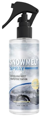 Spray Dégivrant, Degivrant Vitre Voiture, Spray Dégivrage Voiture, Dégivreur Voitures, Agent de Fonte de Neige, Accessoires Auto, Convient aux Fenêtres, Miroirs, Voitures, Pare-Brise, Fenêtres,100ml