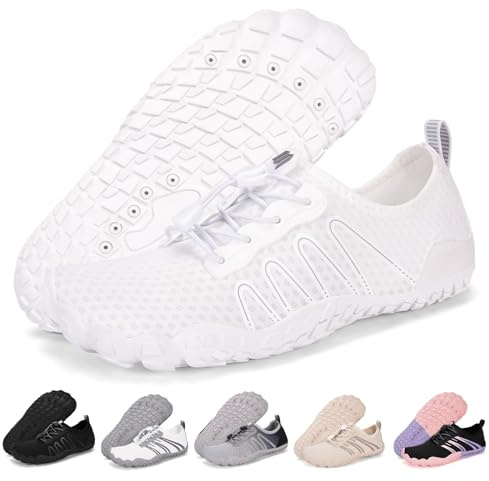 Hike Barefoot Water Shoes for Women Men Footwear, Quick Dry Wide Toe Box Pro Beach Swim Athletic Sports Shoes, Non-Slip Lightweight Aqua Shoe for Pool Hiking Walking Kayaking Diving Surfing