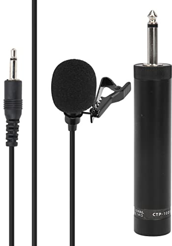 Professional Wired Lavalier Microphone for Saxophone & Erhu, 10m Cable with Noise Reduction Foam, Clear Sound for Musical Instruments
