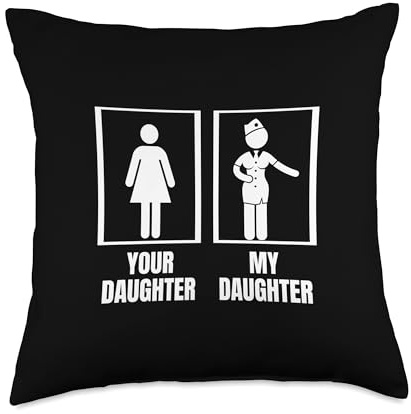 Cabin Crew Your Daughter My Daughter Funny Flight Attendant Throw Pillow