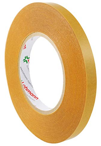KLEBESHOP24 Duplocoll 200 Klebeband doppelseitig 9 mm x 50 m | stark klebend, handreißbar, 50 m auf Rolle, starke Haftung