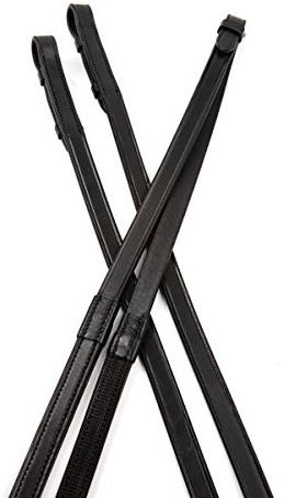 Collegiate - Riendas de piel y goma (137cm) (Marrón)