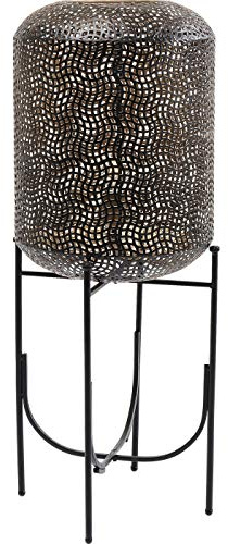 Kare Design Stehleuchte Oasis, Schwarz, Stehleuchte, Stehlampe, Stahlgestell, Lampe fürs Wohnzimmer, Bodenlampe, Leuchte, Leuchtmittel nicht inklusive, 92x38x38 cm (H/B/T)