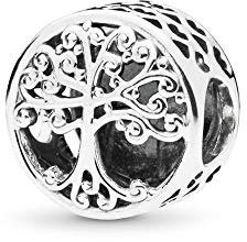 FGT Women Family Tree Charm for Bracelets Necklaces Pendants Sterling Silver Tree of Life Gift for Wife Mom Daughter Sister Girlfriend Girls Granddaughter Birthday Mothers Day