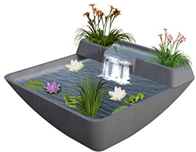 velda Fountain Pond + Waterfall Set 75x75x35