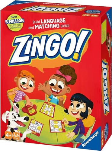 Ravensburger Zingo Bingo Game - Learning and Educational Toys for Kids Age 4 Years Up - 2 to 4 Players - Gifts for Boys and Girls