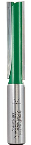 Trend Professional Zweischneidiger Nutfräser, 8 mm Schaft, HM | Fräst schmale Nuten in Holz, zweischneidig und hartmetallbestückt, 3/06X8MMTC