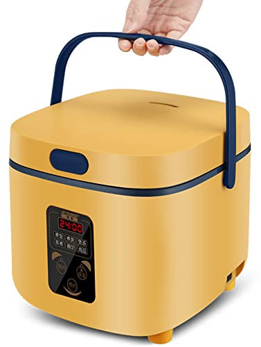 NIBHZ Cuociriso da 2 Litri con vaporiera, Cottura Antiaderente, Protezione dalle Alte Temperature, Funzionamento One-Touch. Perfetto per Una o Due Persone per Cucinare Riso, Carne, Pasta o zuppa