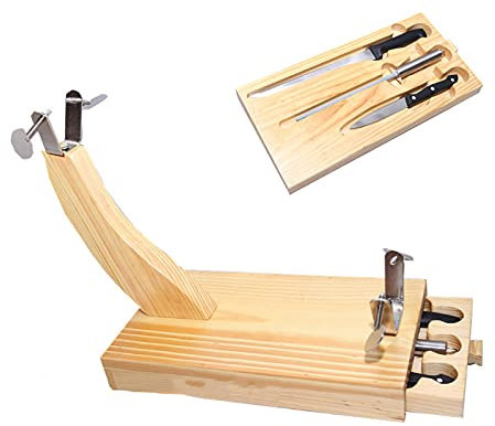 FIONEL Porta Prosciutto 1 PZ Portabicchiere for prosciutto Legno for Barbecue for la casa, Ristorante Home Accessori for la Cucina Supporto per prosciutto Crudo
