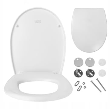 Abattant WC SoftClose pour Geberit Allia Paris Blanc, pour cuvette de toilette 52 cm