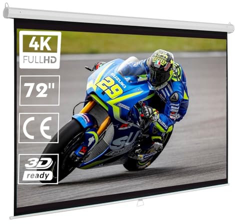 Pantalla de proyeccion Manual de 140 x 105cm, Luxscreen 72 Pulgadas