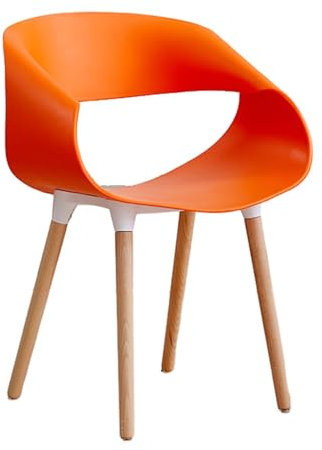 YSUEFIJO Esszimmerstuhl Kunststoff, Esszimmerstuhl mit Massivholzbeinen, Esszimmer Dtühle Modern, Küchenstuhl Bürostuhl Lounge Stuhl, Hohe Rückenlehne, Bis 150 kg Belastbar, für Wohnzimmer