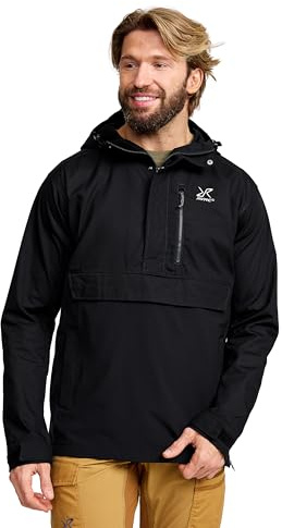 RevolutionRace Rambler Lightweight Anorak da Uomo, Giacca Leggera da Esterno, Black, S