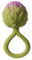 Oli & Carol - Sonajero y mordedor para bebé de caucho natural - Regalo para bebé 0 3 6 meses, 1 año - Artichoke
