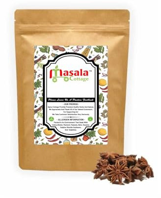 Star Anise Whole | Badiyan | Badiya | Premium Quality by Masala Cottage® 25g-1900g (50, Grams)