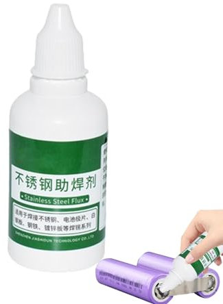 Buerfu Fundente para soldar, Soldadura con fundente líquido - Flujo de soldadura de plata de 50 ml, adhesivo para metales - Fundente para metal sin enjuague con punta dispensadora, suministros de