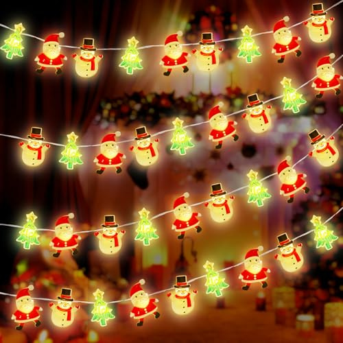 Shinybox Catena Luminosa Decorativa Natalizia, 5M 50 LED Natale Ghirlanda Luminosa, Luci Natalizie Decorative, LED Luci Natalizie a Stringa per Decorazioni Natalizie, Interni ed Esterni