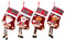 AstarFavor 4 Pcs Set de Medias de Papá Noel, Calcetines para Arbol de Navidad, Calcetines para Botas de Papá Noel, Bolsa de Regalo Navideño, para Decoración de Fiesta de Navidad