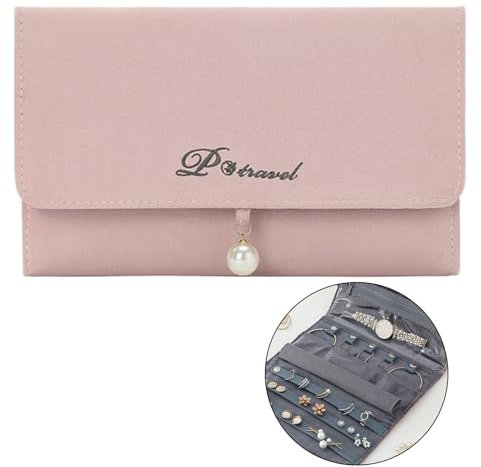 Rebellious Kompakte Reise Schmuckrollen Funktionale Reise Schmuck Rolltasche. Geräumige Für Wertvolle Accessoires