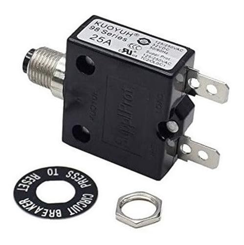 BJWVHGGE Disjoncteur Protecteur Thermique Interrupteur Bouton de réinitialisation 25 ampères