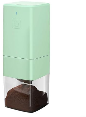 Macinacaffè elettrico compatto, ricarica USB, spessore regolabile, macinazione uniforme (verde)