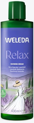 WELEDA Bio Relax XL Duschgel vegan - Naturkosmetik Aroma Dusche für Frauen & Männer mit Lavendel / Bergamotte Duft - Natürliche Hautpflege Duschseife zur Gesicht & Körper Reinigung (1x 400ml)