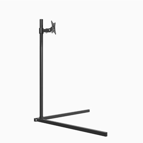 Boden-Monitor-Stativ, Universal Mobile TV und Computer Bildschirmhalterung mit zweiteiligem Arm zum Anheben und Drehen, LCD-Monitorhalterung für Zuhause und Büro