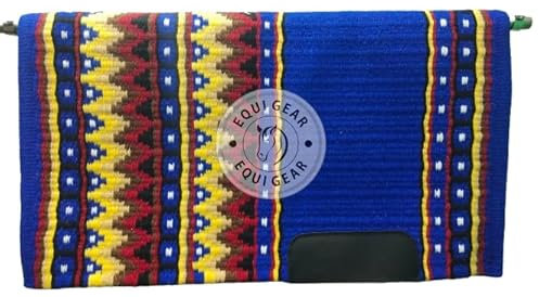 EQUIEMPRESS Sattelunterlage Western Show/Westernsatteldecke aus Neuseelandwolle, Top Wool Pad Sensor Flex (Anpassung möglich) A-419 (34 x 33)