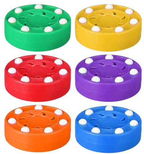 TOYANDONA 6pcs Roller Hockey Pucks Ice Hockey Ball Training Pucks for Indoor and Outdoor Practice Stable Rolling Sports Accessories for Street and Floor